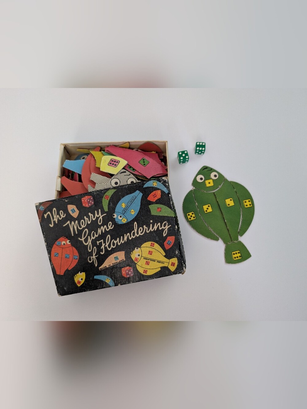 Vintage The Merry Game of Floundering 1950s Complete Spears Made in England